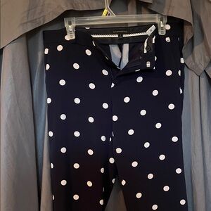 Banana Republic Dark Blue Polka Dot Trousers
